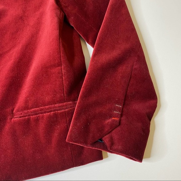 Zadig & Voltaire Vollys Velours Red Velvet Blazer - Picture 8 of 13